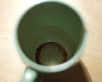 An empty cup of cocoa
